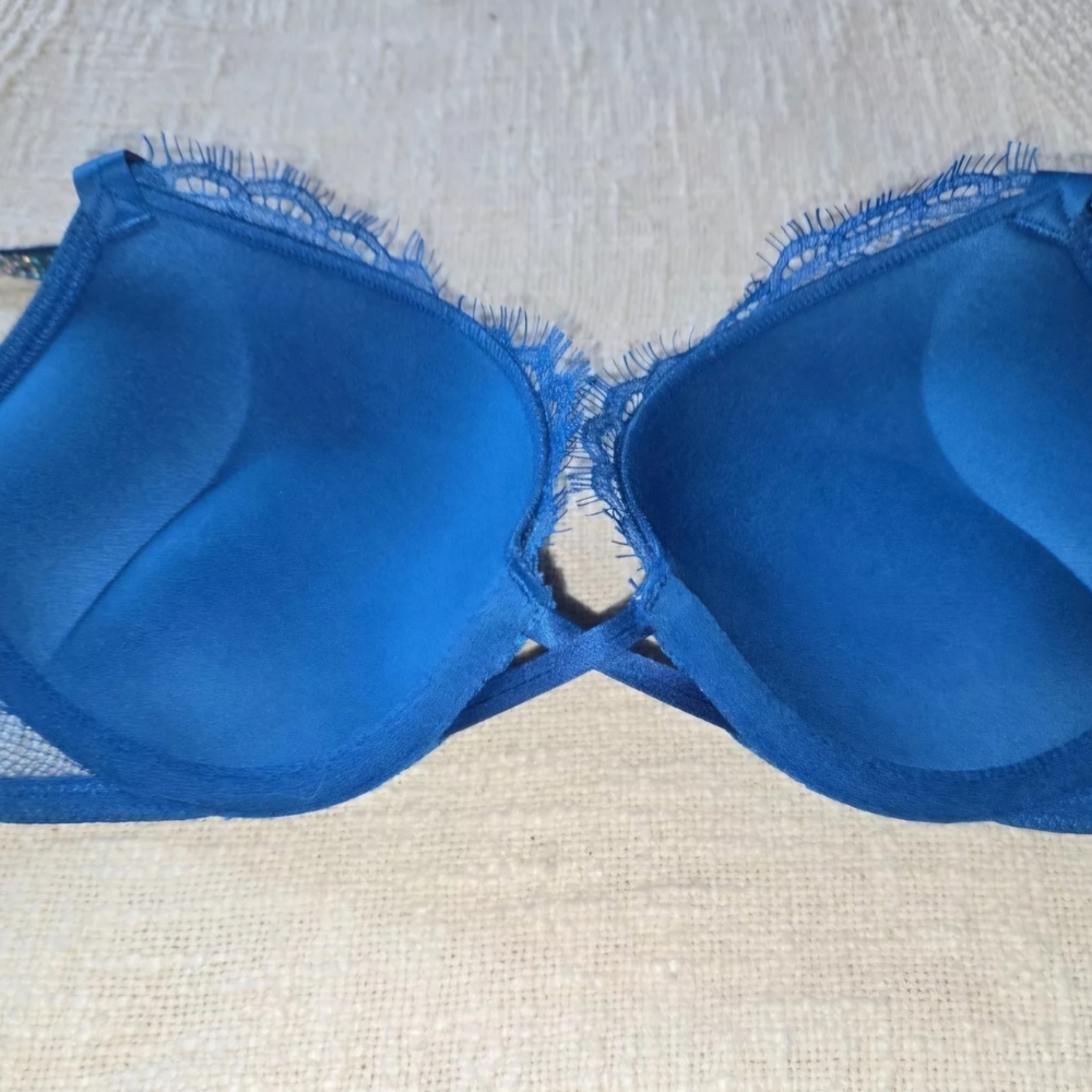 Blue Rhinestone Bombshell Bra - Picture 7 of 9